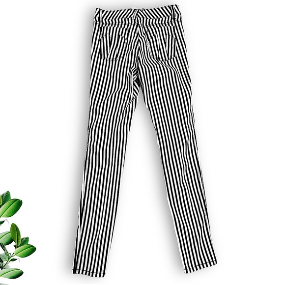 Tripp NYC Daang Goodman Striped High Waisted Skinny Jeans - Picture 7 of 11